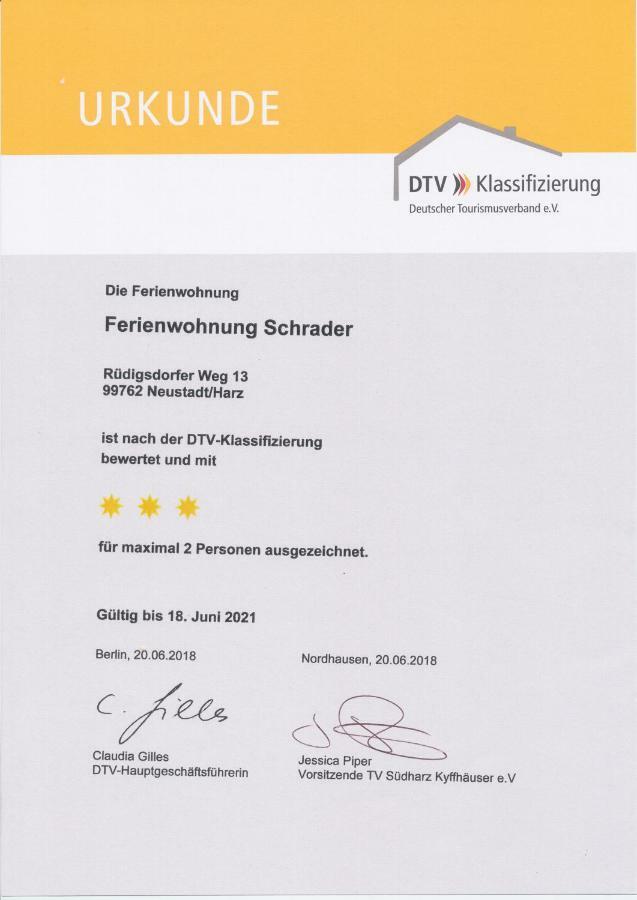 Ferienwohnung Südharzblick Neustadt Exterior foto